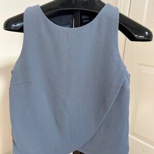 Theory- sleeveless slate blue crossover tank. Size Medium